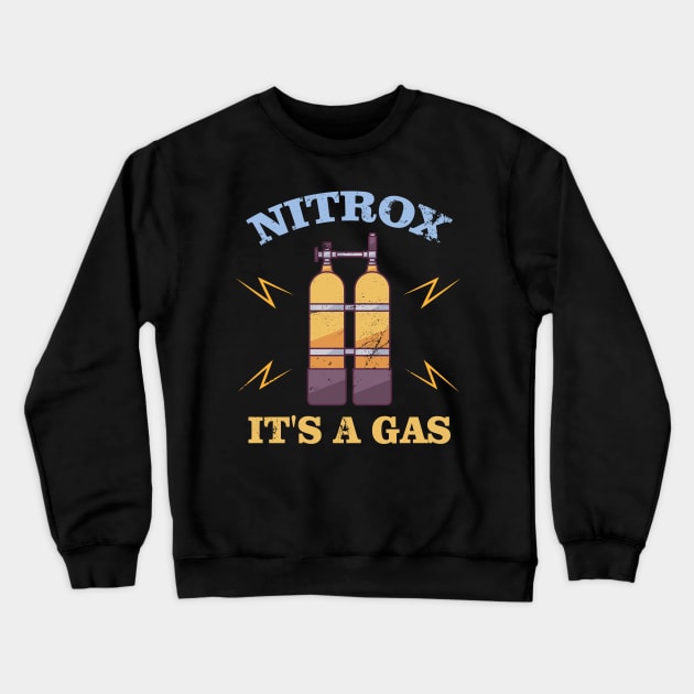 Funny Scuba Diver Nitrox Nitrogen Diving Gas Dive Lover Crewneck Sweatshirt by melostore